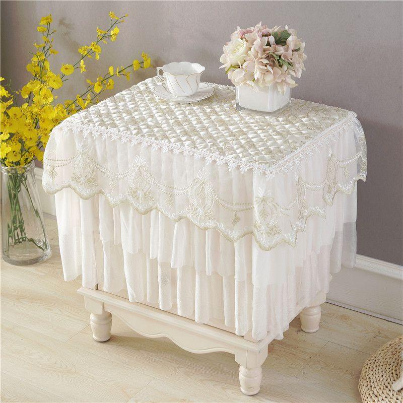 

Кружево в европейском стиле, ткань для спальни, рукоделие, маленькая скатерть, покрывало для тумбочки, стеганое покрывало для прикроватного столика, ткань, квадратное полотенце, пылезащитный чехол для принтера Meters Gold 45*55 bedside table available