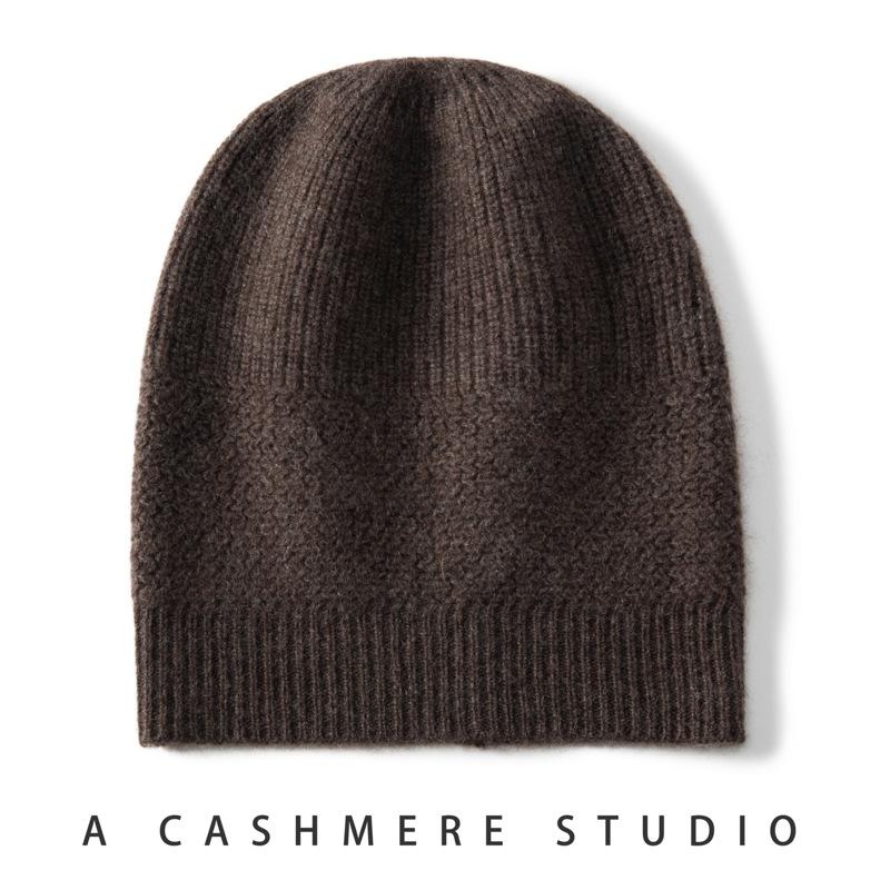 Autumn and winter new cashmere hat women's twisted bag head hat thermal ear protection hat casual wool hat