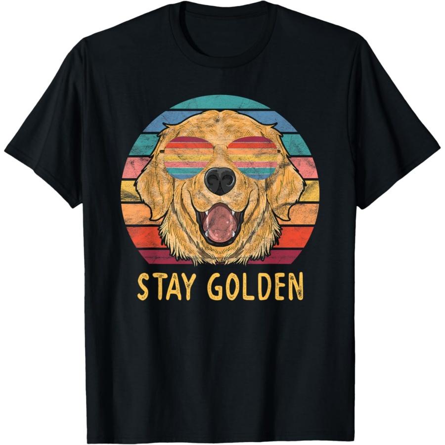 Stay Golden Retriever Dog Gifts T-Shirt XXXXXL чёрный