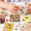 500 Pictures/roll Roll Sticker Tape Cartoon Sleepy Animal Handbook Material Decorative Envelope Mouth