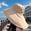 Summer Outdoor Sun Hat with Ponytail Hole Hat Women's Wide Brim Cap Beach Hat Shawl Fisherman Hat UV Protection Visor Hat