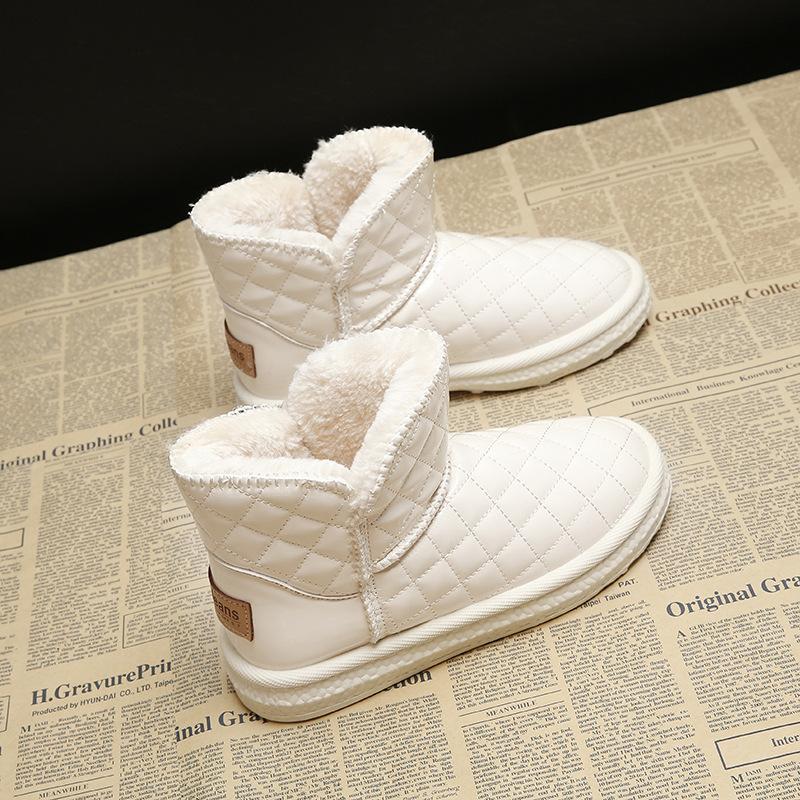 

Popular snow boots women s 2025 new winter velvet thickened warm versatile short boots women s fur integrated cotton shoes 41