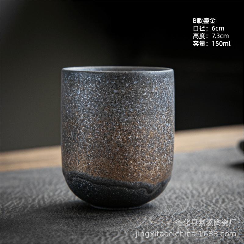 Coarse Pottery Master Cup Retro Kung Fu Teacup Master Cup Latte Flower Personal Cup Tea Cup Large Teacup