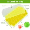 37 Cavity Honeycomb Ice Cube Trays Reusable Silicone Ice Cube Mold Bpa Free Ice Maker With Removable Lids Creative 13 Cavity