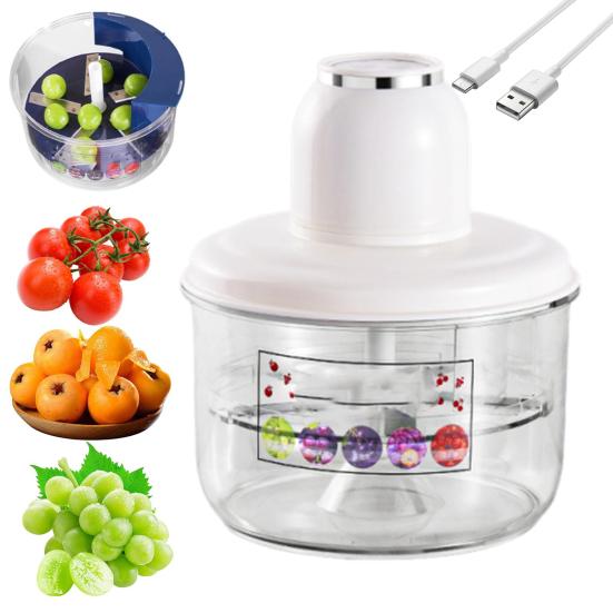 Éplucheur électrique Multifonction - Pour Raisins, Ail, Tomates, Cerises - USB Rechargeable, Acier Inox 304