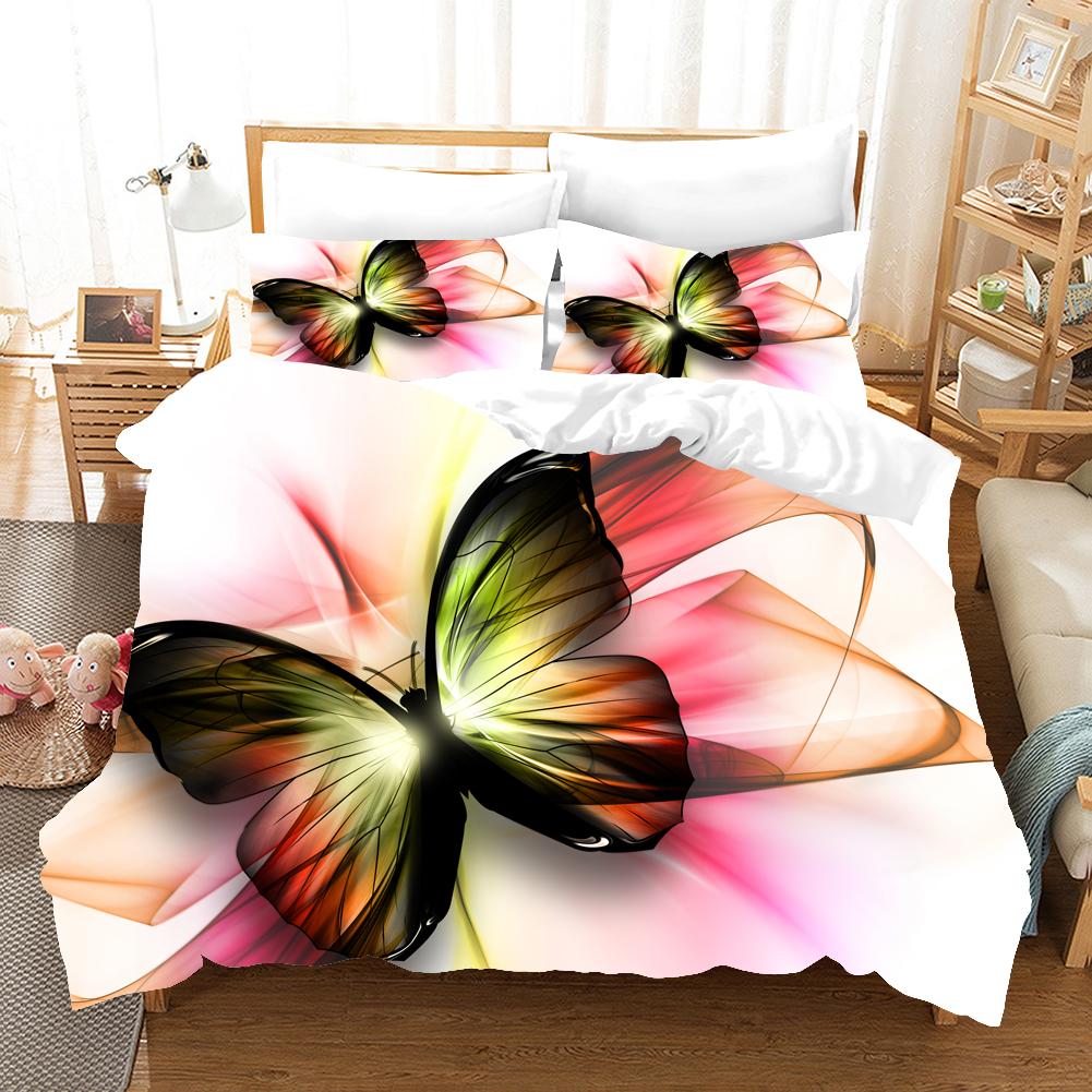 3D Schmetterling Bettwäsche-Sets Bettbezug-Set mit Kissenbezug Twin Full Queen King Bettwäsche Bettwäsche