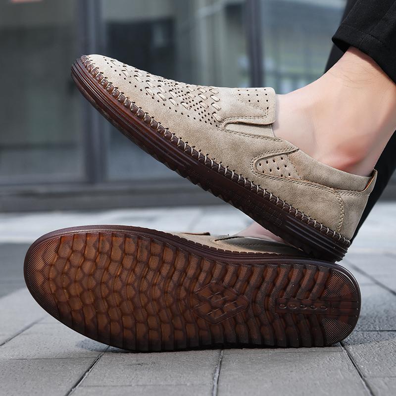 Handmade Woven Casual Shoes Men Loafers Moccasins Men Shoes