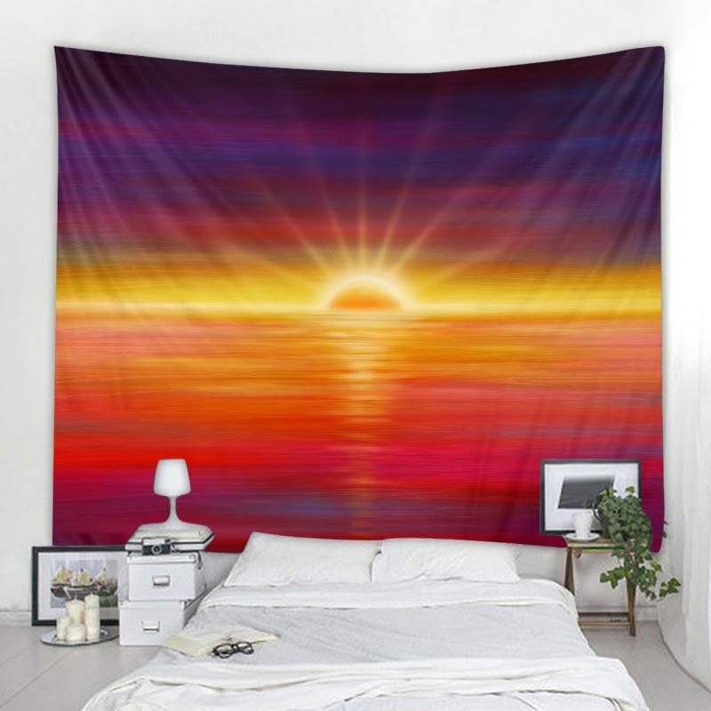 Landscape Illustration Big Tapestry Fantasy Art Wall Hanging Bohemian Psychedelic Hippie Home Room Background Wall Decoration