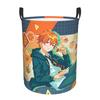 H-Hatsune M-Miku Vivid BAD SQUAD Shinonome Akito Laundry Hamper Large Storage Basket Men Women Laundry Organization