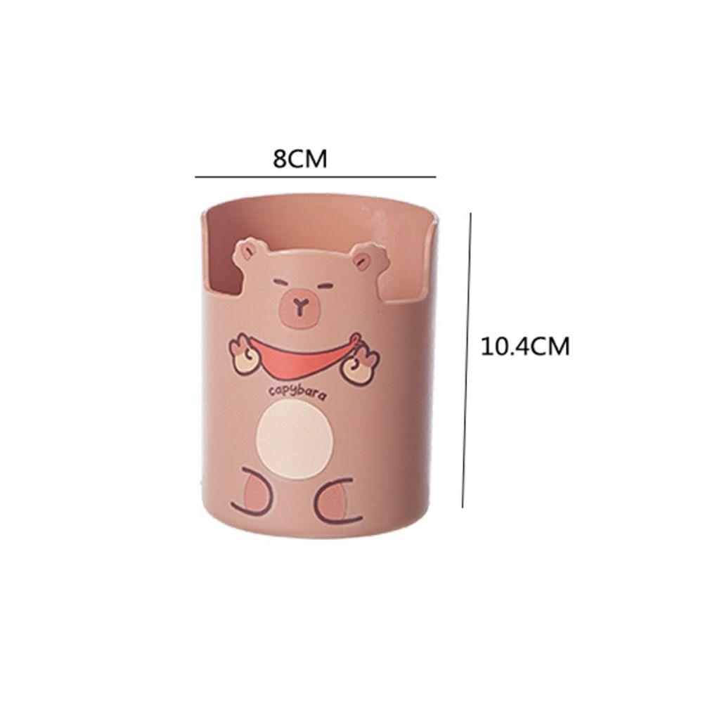 Cartoon Pen Holder Capybara Pen Organizer New Makeup Brush Holder  Student Stationery