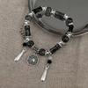 Design de Nicho Pulseira de Gossip Tai Chi feminina pulseira preta com contas pulseira de casal