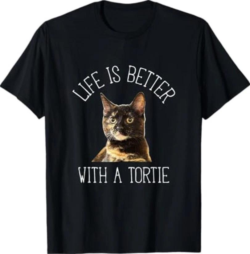 Tortoiseshell Cat - Life is Better with A Tortie Cat T-Shirt S