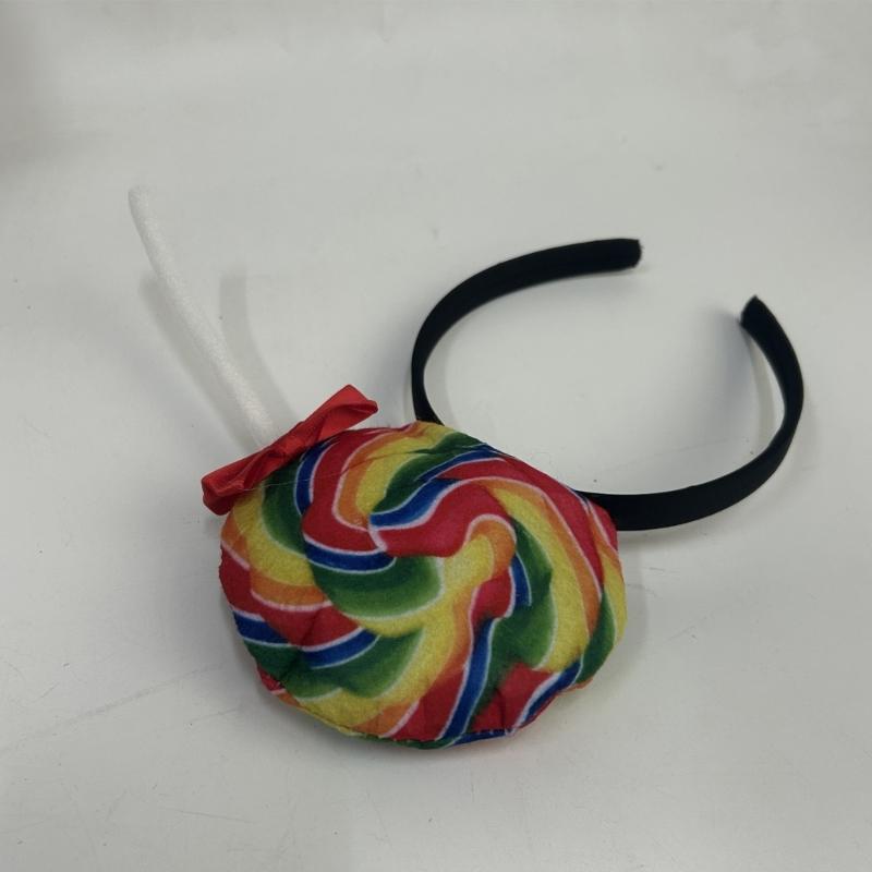 Elastic Carnivals Hairband Rainbow Lollipop Hairhoop For Adult Kids Costume Photography Props Birthday Party Headwear