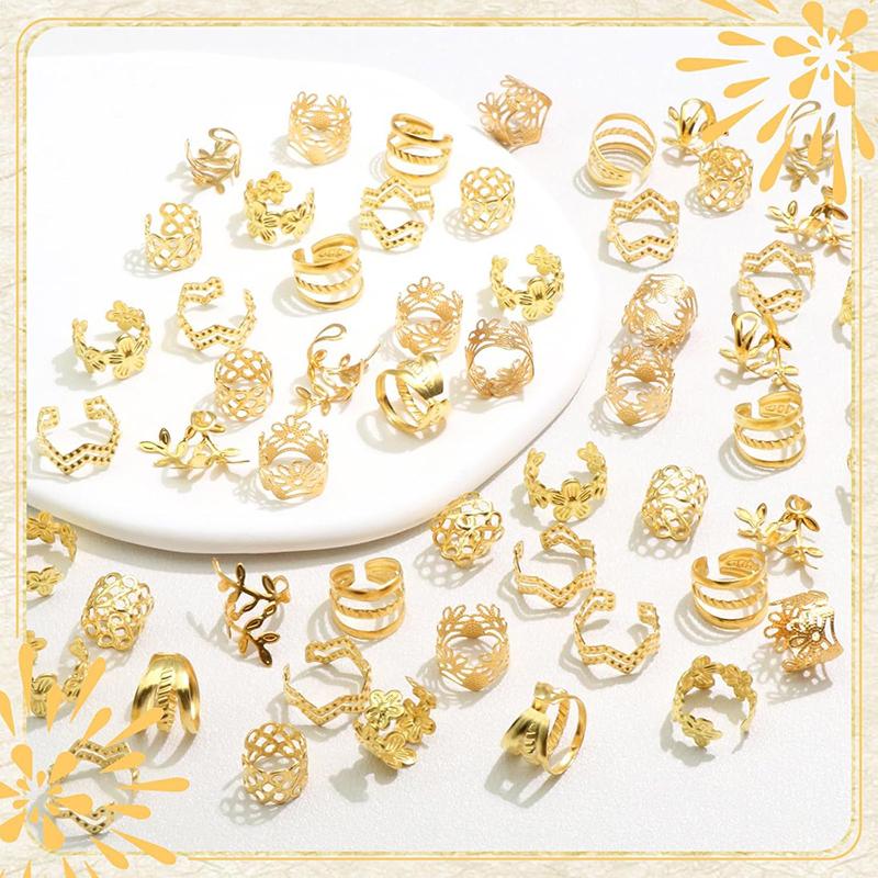 Legierung Gold Silber Zopf Haarring Dreadlock Haarring Hippie Stil Haaraccessoires Loc Haar Schmuck Für Zöpfe Für Mädchen Frauen