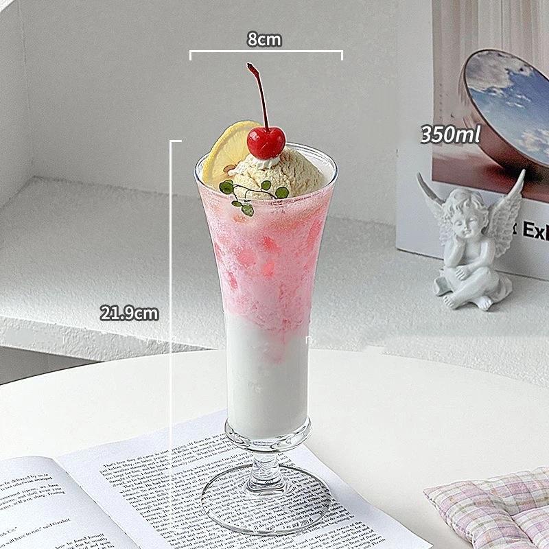 

INS High-Quality Glass Cup for Juice, Milk, Ice Cream & Cold Drinks 350ML