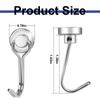 Strong Magnetic Hook Magnetic Hook Strong Neodymium Magnets Hooks for Home Refrigerator Kitchen Key Holder Black Multi-Purpose