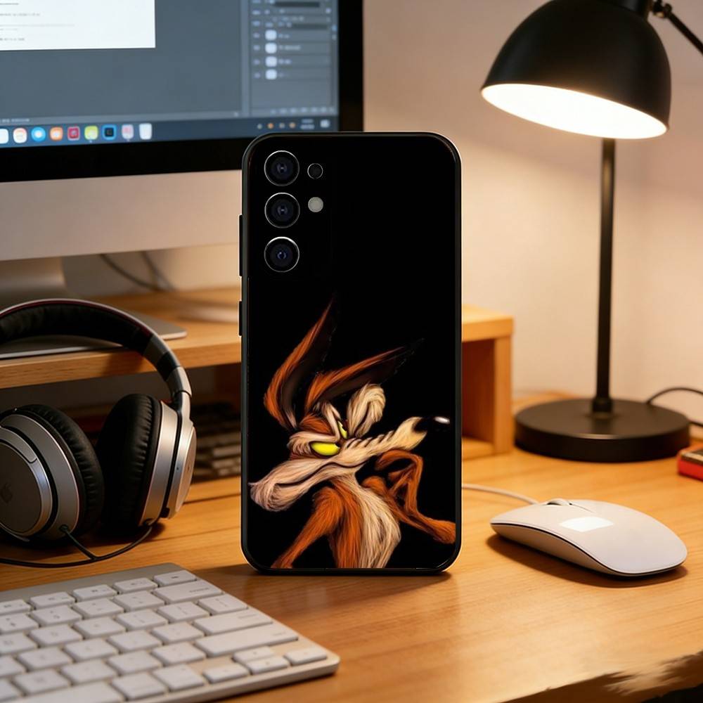 Road Runner W-Willy C-Coyote Phone Case For Samsung S25,S24,S21,S22,S23,S30,Ultra,S20,Plus,Fe,Lite,Note,10,Black Cover Samsung S24