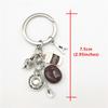 26 Letters Keychain Coffee Bean Pendant Coffee Key Chain Casual Keyring Creative Souvenir Gifts