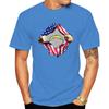 Football T Shirt Men Cotton Print American Flag Crack Graphic Short Sleeve Tees NFL Team Fan Casual Sports Tops Summer O-Neck Daily Wear Shirts