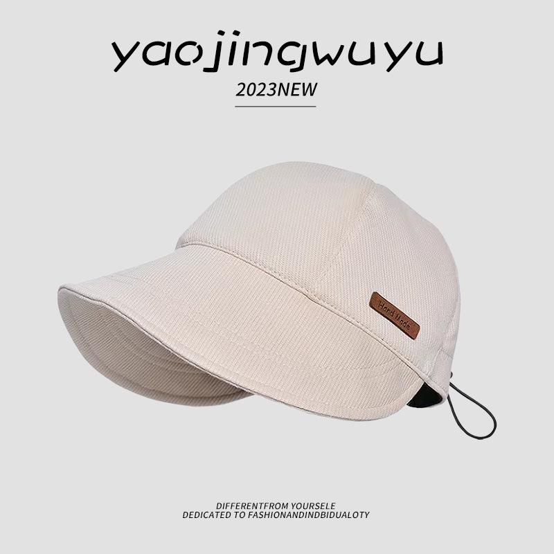 Zhao Lusi Style 2023 Women's Sunshade Duckbill Fisherman Hat - Large Brim, Sun Protection for Summer