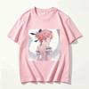 Remiel Zenless Zone Zero Back View Angel Wings Square Graphic Crew Neck Short Sleeve T-shirt