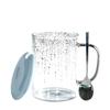Tazza d'acqua Cielo Stellato in Vetro Oro e Argento da Tenere in Mano a Casa con Coperchio e Cucchiaino Tazza da Caffè Tazza da Ragazza dall'Aspetto Sofisticato