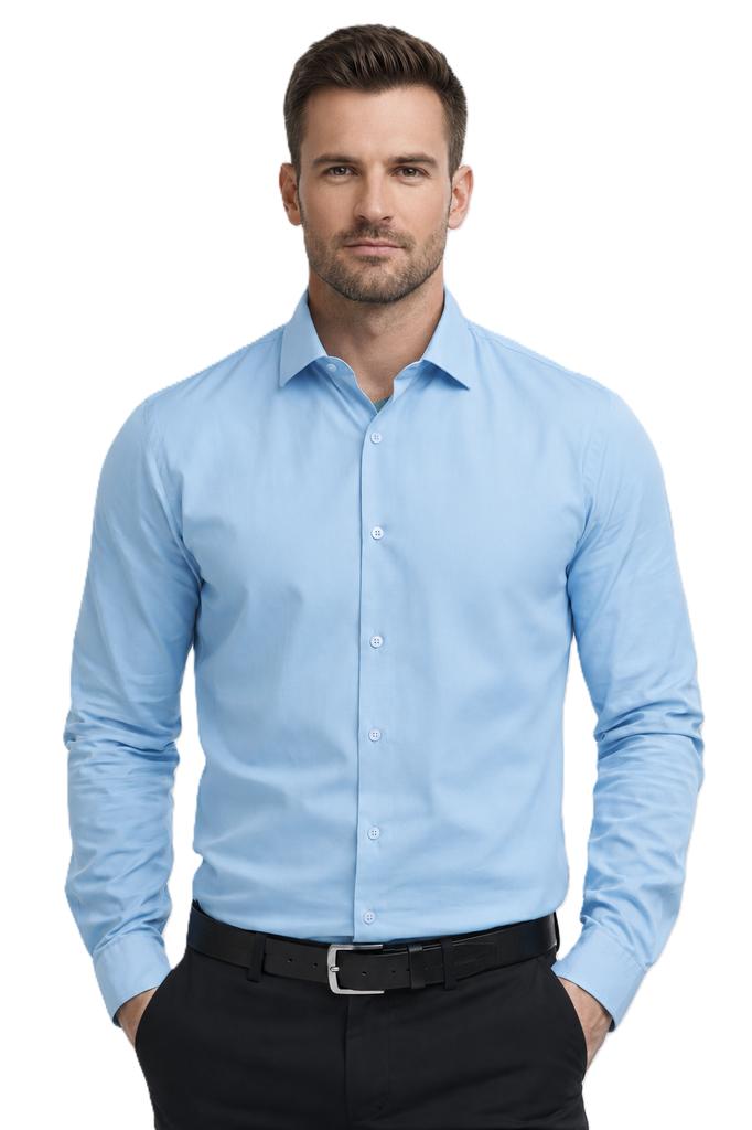 Espada - Men' Slim Fit Shirt - 0798S Blue 60/40