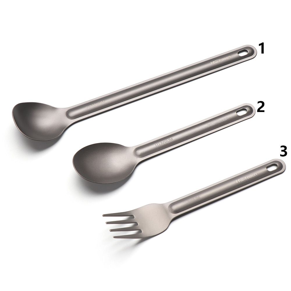 Ultralight Portable New Pure Titanium Cookware Long Handle Spoon Outdoor Picnic Accessories Cutlery Fork