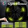 ZPU1  5/10/15/20pcs Luminous Car Wheel Hub Stickers High Reflective Stripe Tape For Mercedes Benz AMG GLC GLE GLB W205 W203 W211 W212