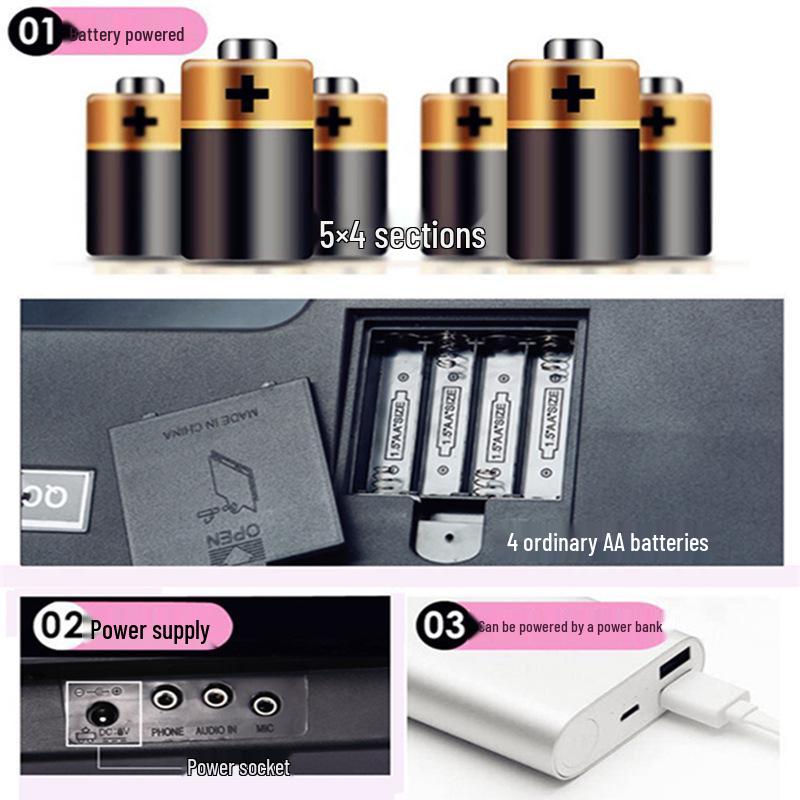 61-Key Children's Electronic Keyboard - Early Education Puzzle Toy for Ages 3-8