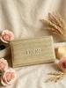 DIOR Brand Beauty Novelty Pocket Mirror, Beige Fabric Round Compact Mirror with Hook Chain, Portable Hanging Makeup Mirror for Bag Decoration