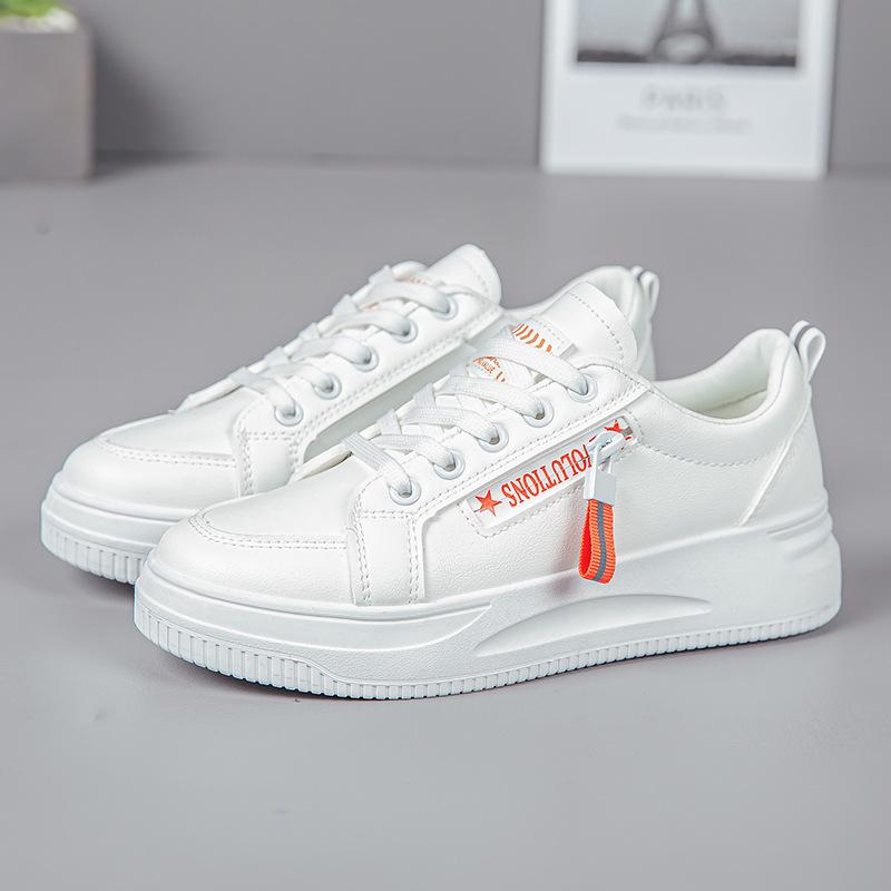 [Customization] Thick-soled Little White Shoes for Women's Spring 2025 New Leather Board Shoes Versatile and Popular Casual Sports Women's Shoes