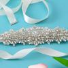 Handcraft Rhinestones Wedding Sash for Bride Wedding Gowns and Special Event Outfit Formal Occasion Waistband Adjustable