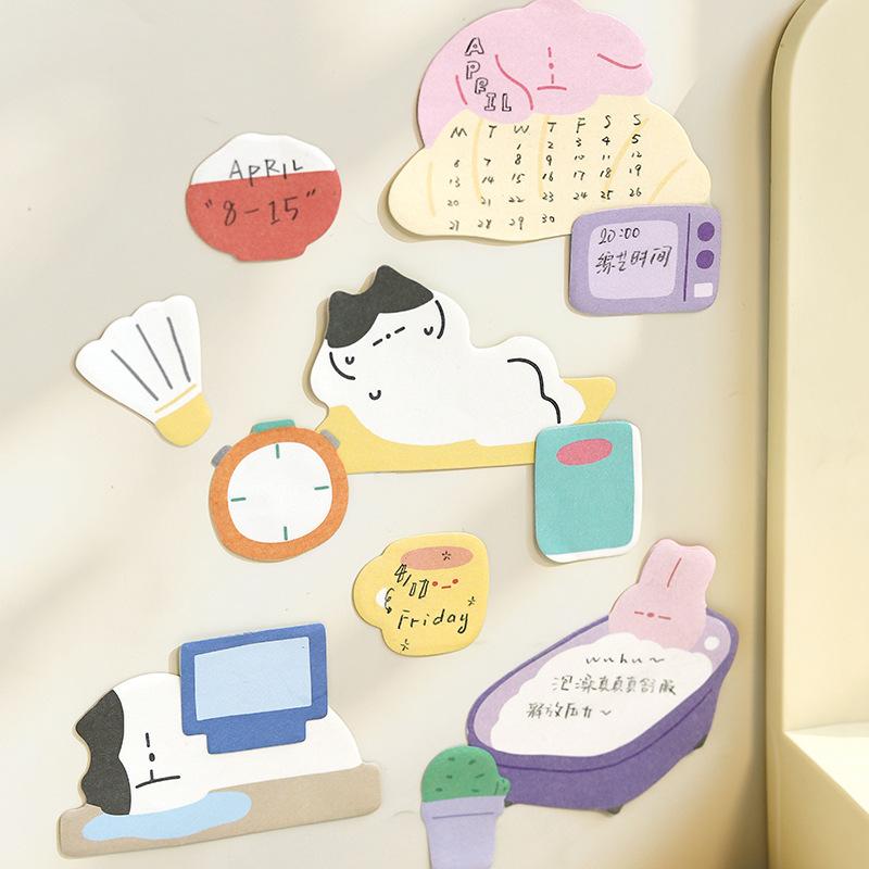 Kawaii Schreibwaren NOTE FOR Scene Haftnotizen Come with Me Serie Koreanisches Niedliches Notizbuch Collage Nachrichtpapier Schulbedarf