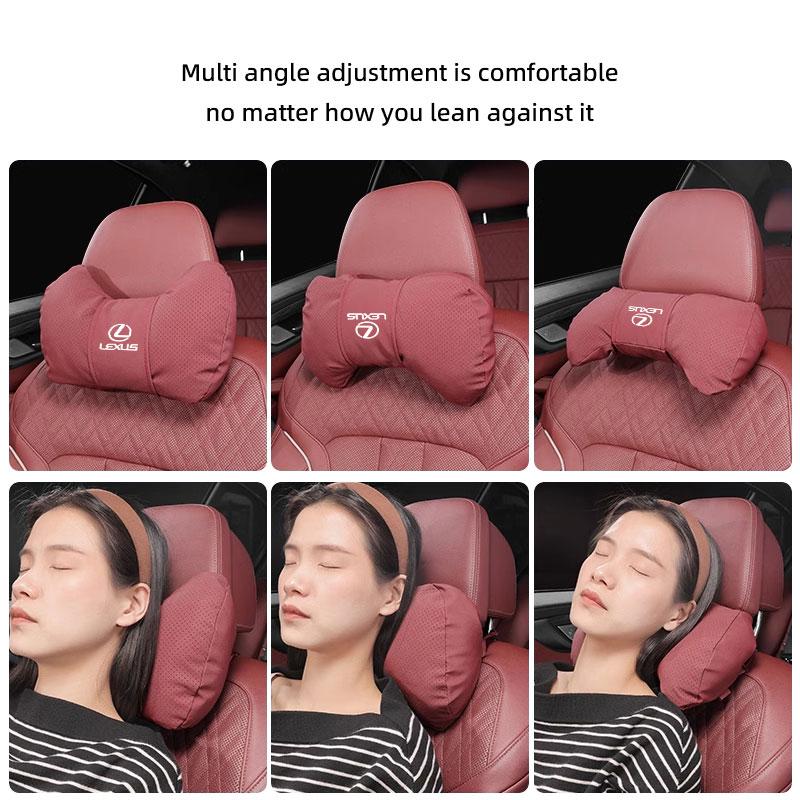 AABGC1 Lexus Car Interior Seat Suede leather Bull Horn Headrest For Lexus F SPORT ES RX NX LS UX LM LX GX LC RZ IS CT GS RC HS SC LBX
