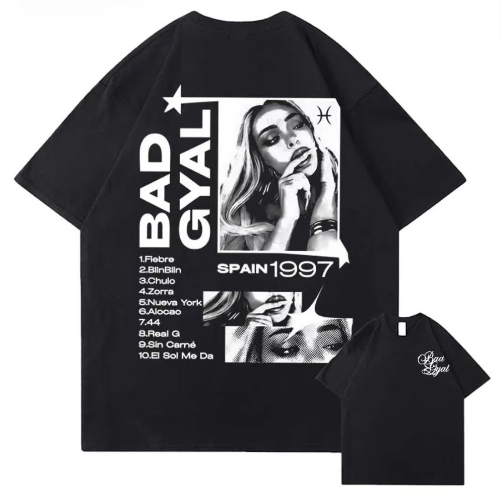 2026 Singer Bad Gyal Album Tour Graphic Print T-shirt Streetwear Top Cotton Unisex T-shirt Streetwear Apparel Vintage T Shirt S