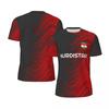 KURDISTAN Stampa 3D Sportiva Asciugatura Rapida Traspirante Maglietta da Uomo Abbigliamento Estivo a Manica Corta Maglia da Calcio per Esterno Maglia da Tifoso di Club