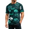 Men's Lightweight Quick-Dry Mesh Short Sleeve Round Neck T-Shirt with Halloween Print