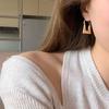 Schwere Arbeit U-förmige Quadratische Geometrische Ohrringe Damen Ins Persönlichkeit Nische Mode Kalter Wind Leichte Luxus-Ohrringe Persönlichkeit Elegante Accessoires