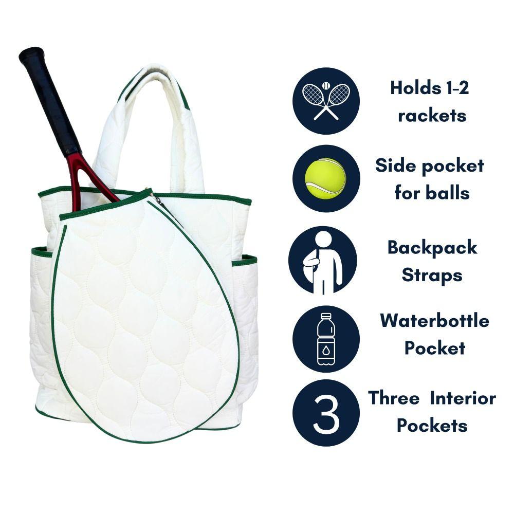 Extra-Large Tennis Tote Bag Waterproof Sports Bag Stylish Tennis Racket Backpack  Gym