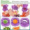 Small Fruit Cutter, Stainless Steel Cutter for Strawberry, Grape, Cherry Tomato, Detachable Bite Size Food Cutter