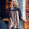 Elegant Women's Fashion Sexy Bodycon Lace Stitching Pleated Solid Color Midi Dress For Any Occasion