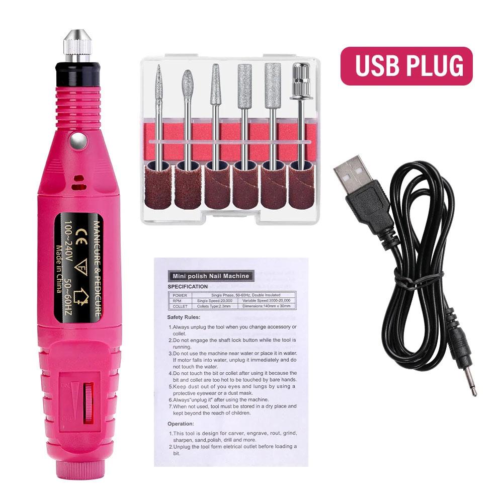 LINMANDA High Quality Nail Drill Machine Set Electric Nail Sander Gel Polish Remover Tools Driller Manicure Nail Accessories