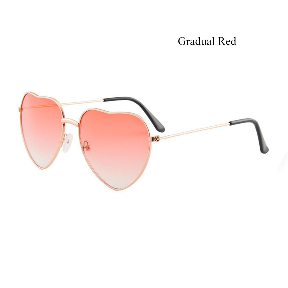 New Retro Metal Love Sunglasses, Peach Heart Ocean Piece Sunglasses Women's Heart-shaped Fashion Sunglasses