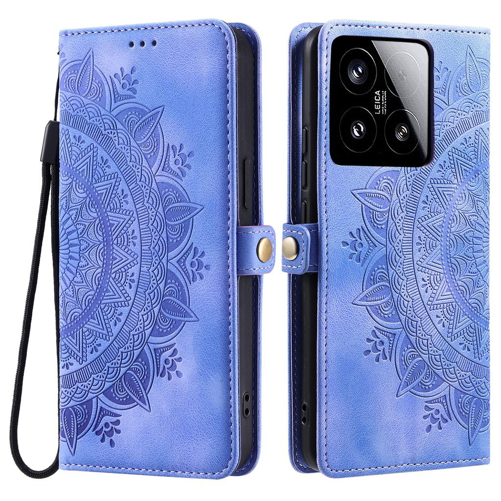 Style 016 For Xiaomi 15 Case Skin Feel Totem Imprinted Wallet Leather Phone Cover