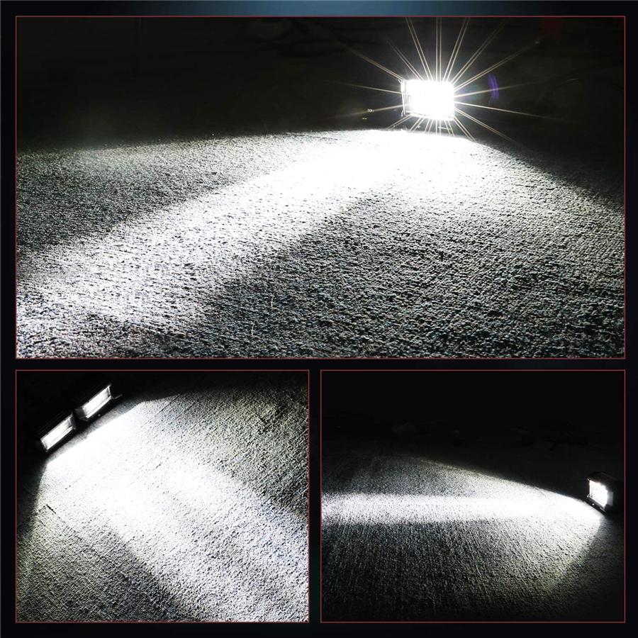 2Pcs 4'' 160W 16000LM CREE LED light Bar Quad row Spot Flood Beam Cubes Work Light