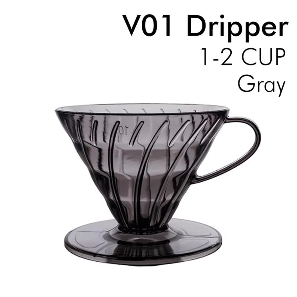 Plastic Coffee Filter Cup V shaped 60 Spiral Hand Filter New Coffee Hand Dripper  Party