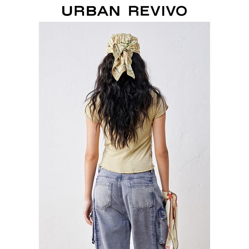 UR Women's Casual Rolled Hem Short-Sleeve T-Shirt