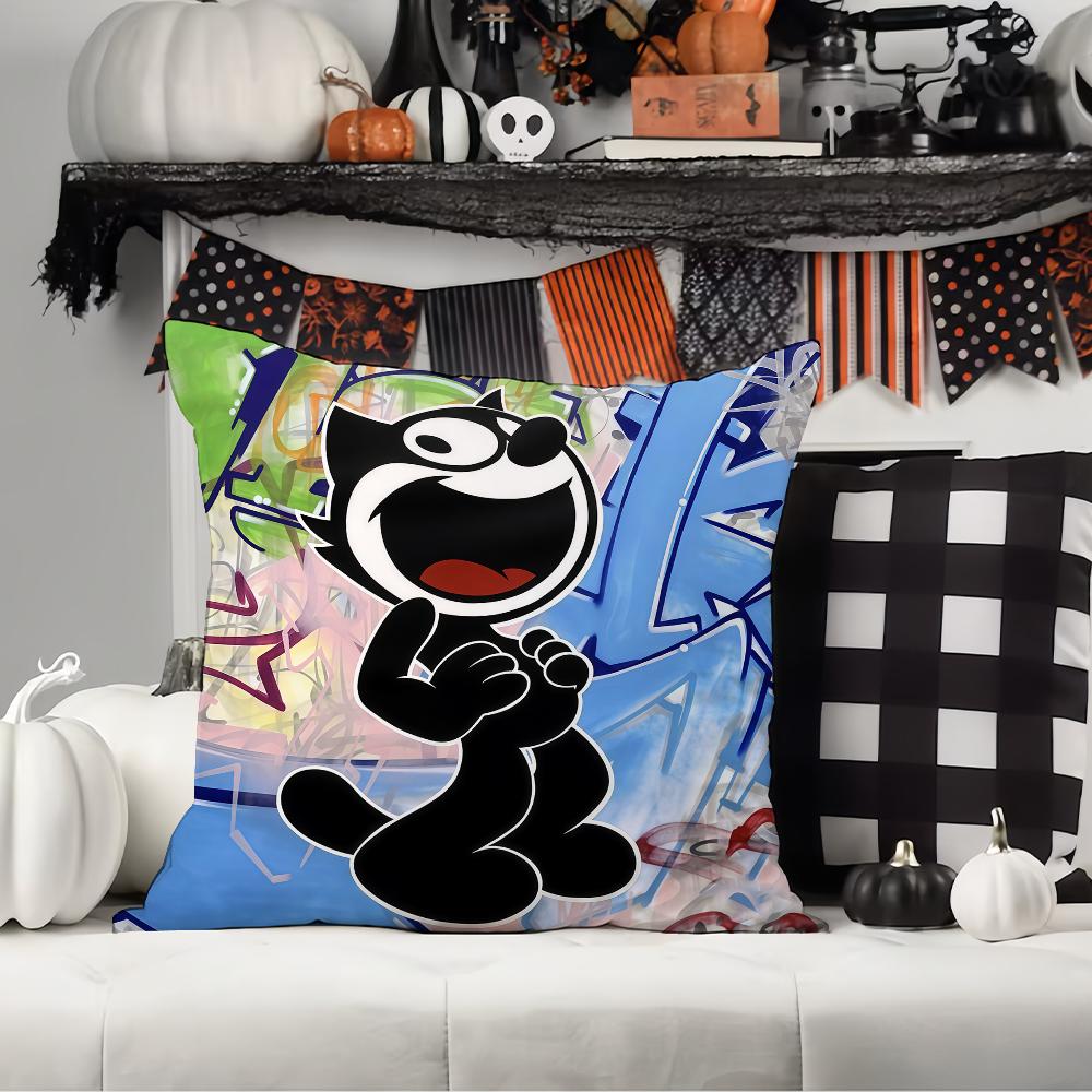 Cartoon Cute F-Felix The C-Cat Pillow Case Office Cushions Suitable For Sofa Car Bedroom Decorative Cushion Cover