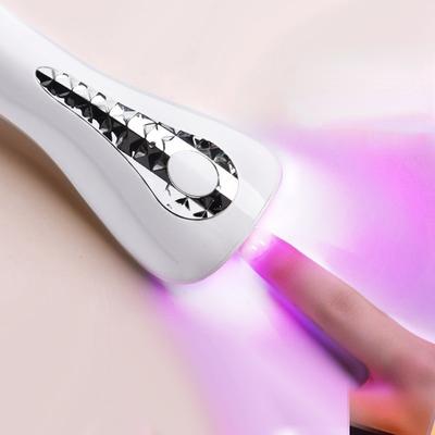 1 Stück Nagelverstärkung Handheld-Lichttherapielampe Wiederaufladbar Tragbar Schwarz Hand Schnelltrocknend Kabelloser Trockner Haushalt UV-Backlampe